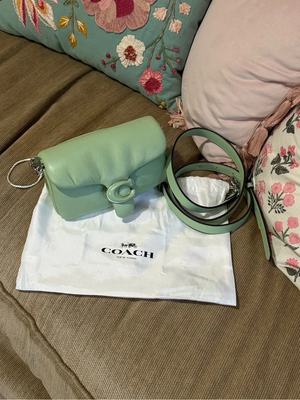 RARE Coach Pillow Tabby in Pistachio ORIGINAL DUST BAG & STRAPS